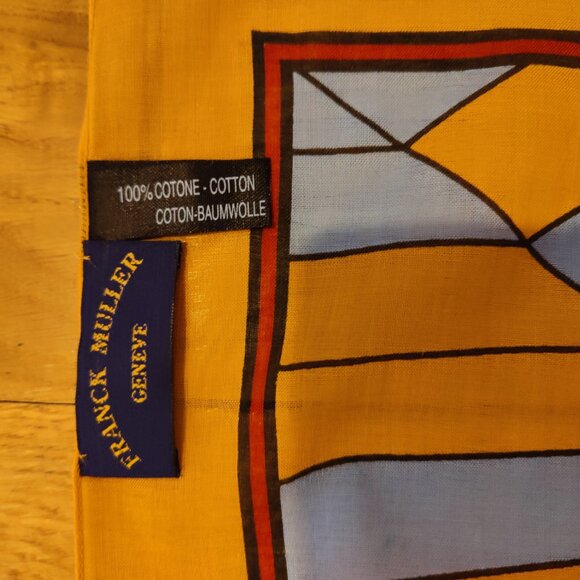 NEW Franck Muller Geneve Geneva Watchmaker Clock Pattern Silk Scarf with box - Picture 4 of 5